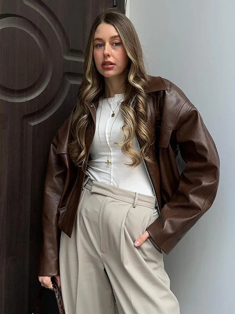 Bianca Vegansk Læderjakke