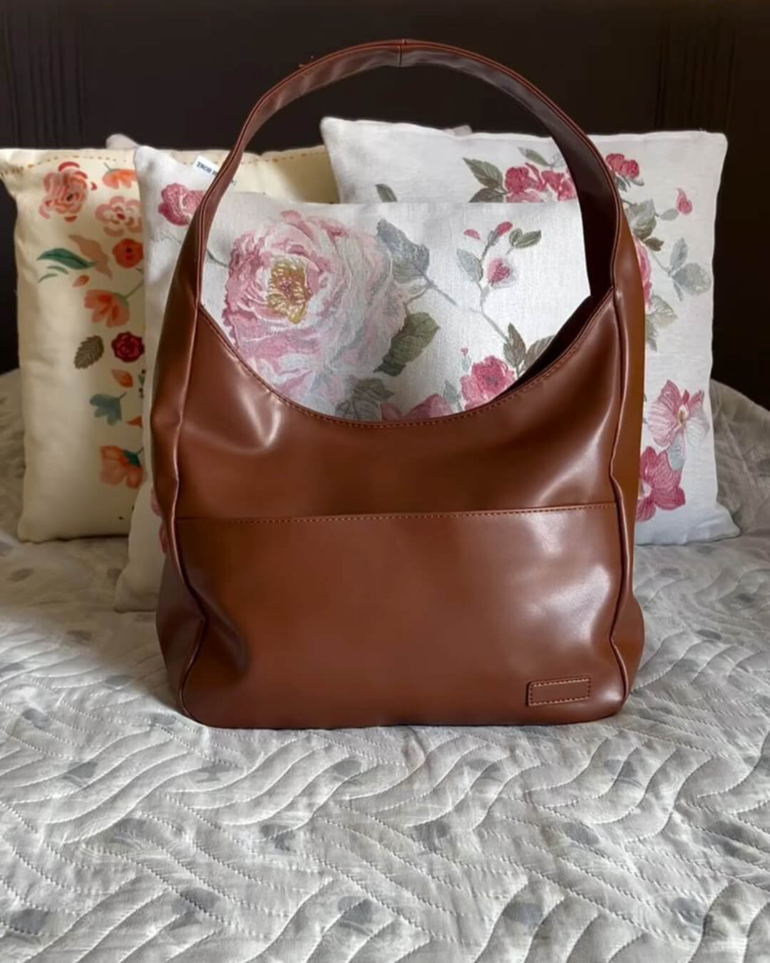 SEAME - Anja Vegan Leather Tote Bag Brown Regular