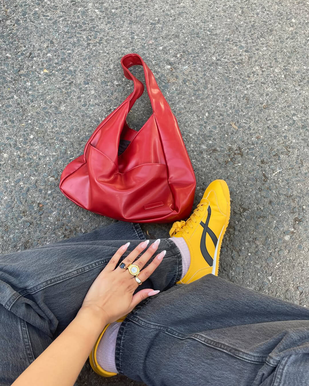 SEAME - Anja Vegan Leather Tote Bag Red Regular