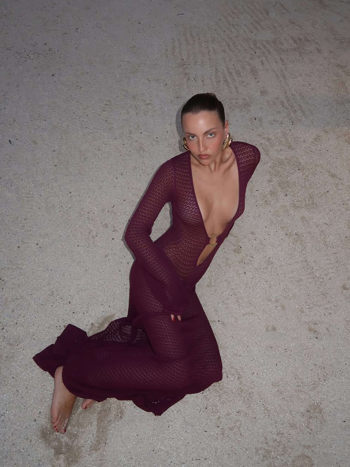 Seame - Audrey Maxi Dress Blue S