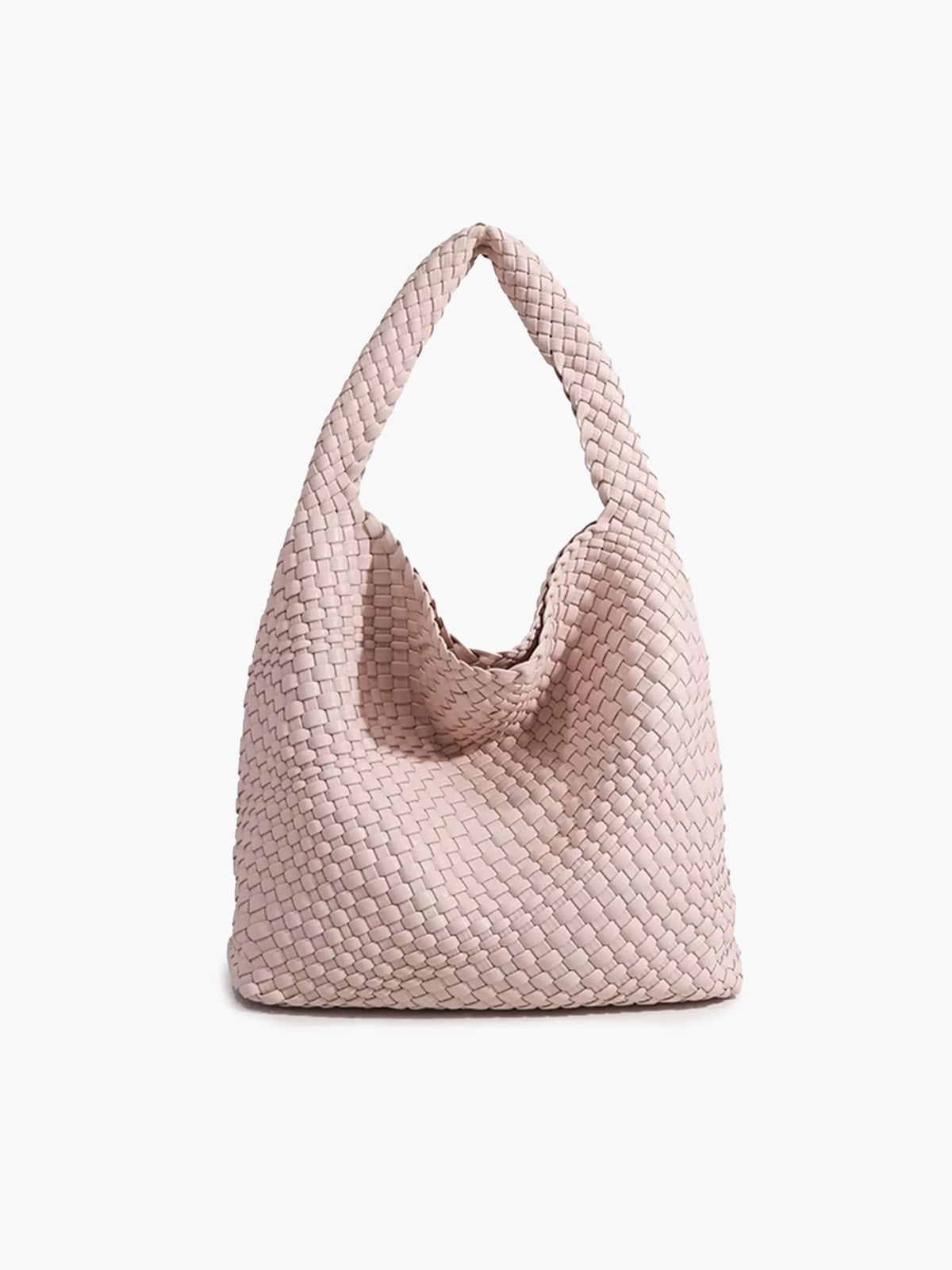 Seame - Cara Woven Shopper Bag Medium Pastel Pink Medium