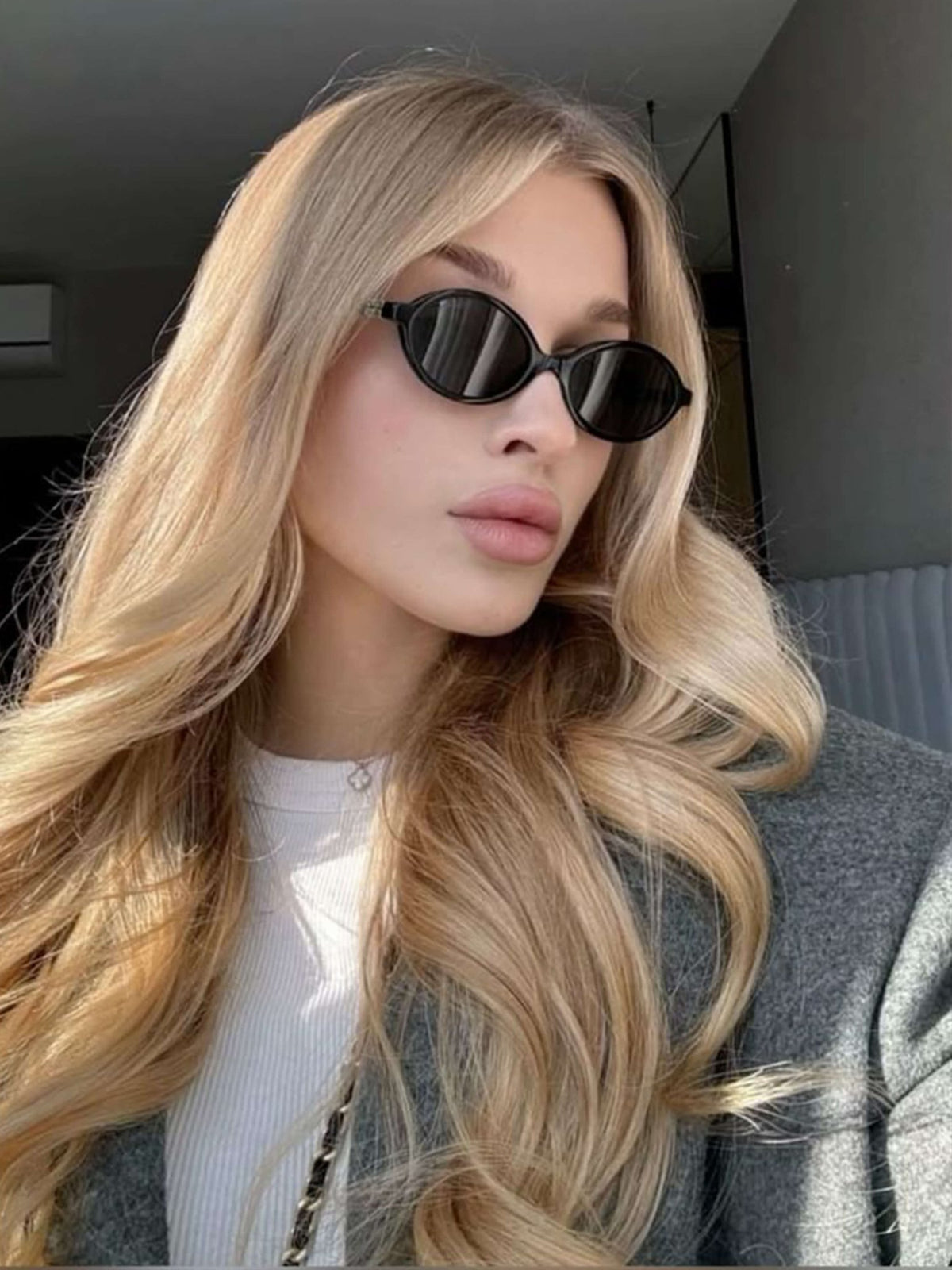 Seame - Clarence Oval Sunglasses Leopard Pink Regular