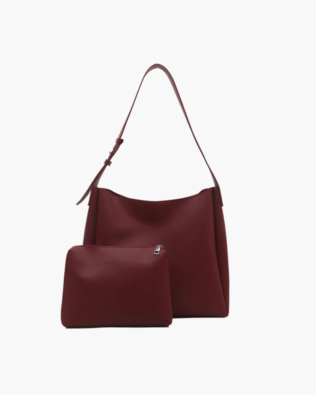 SEAME - Cynthia Vegan Leather Shopper Bag Burgundy Regular