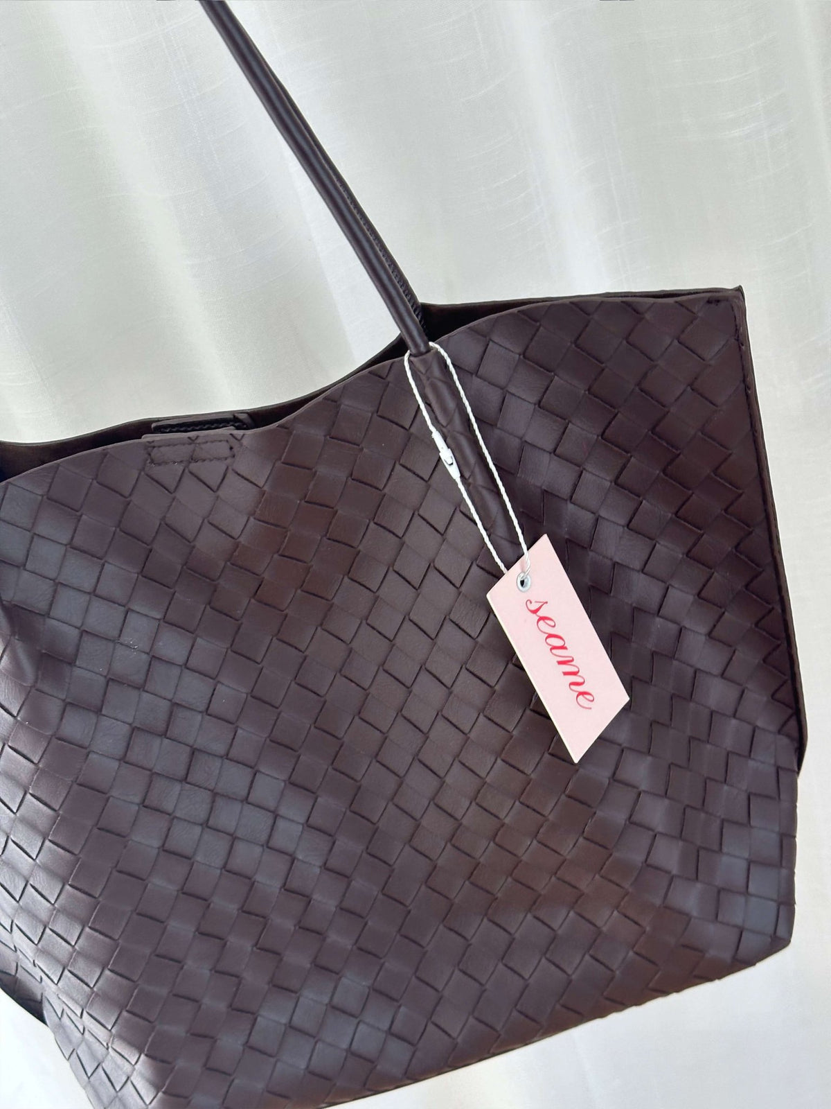 SEAME - Diana Woven Tote Bag Black Regular
