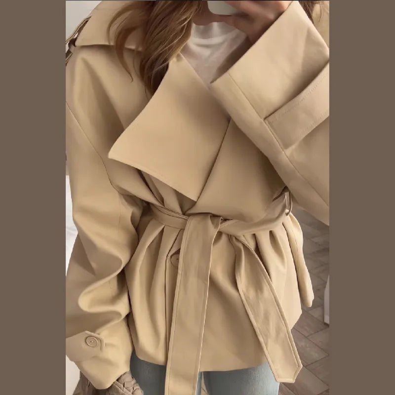 SEAME - Elizabeth Trench Coat Beige M