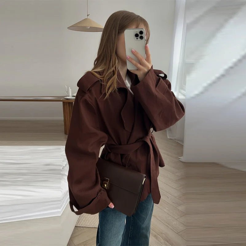SEAME - Elizabeth Trench Coat Brown S