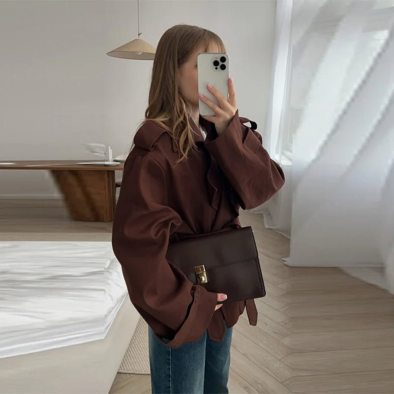 SEAME - Elizabeth Trench Coat Brown M