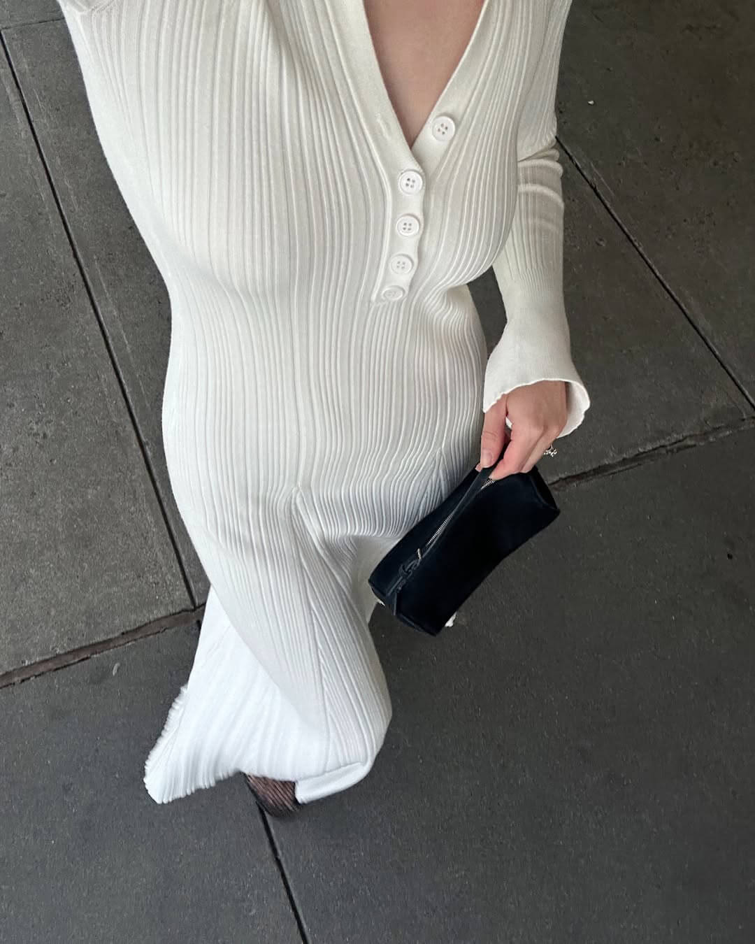 SEAME - Ellaine Suede Mini Shoulder Bag Black Regular