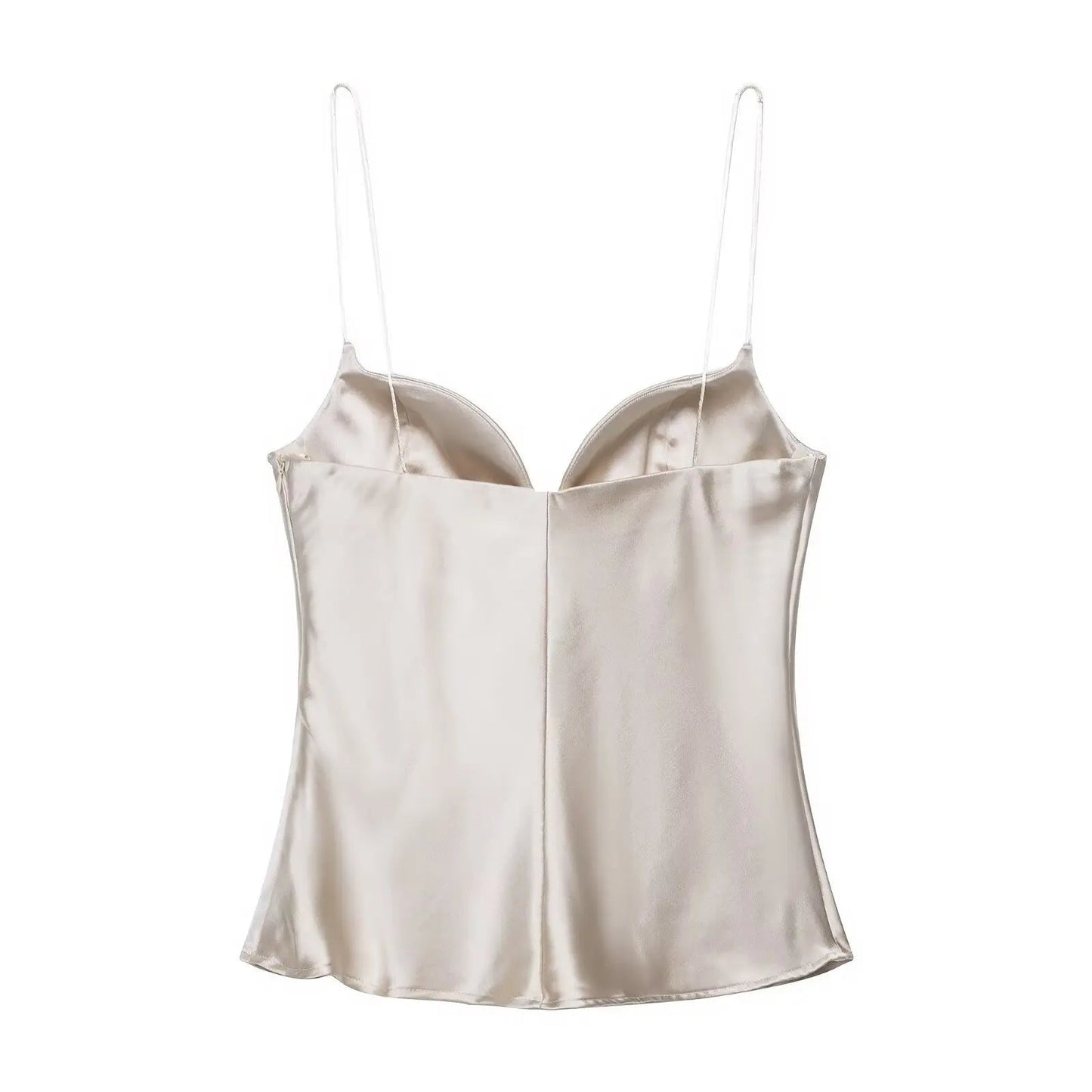 SEAME - Evelina Satin Sling Top Champagne S