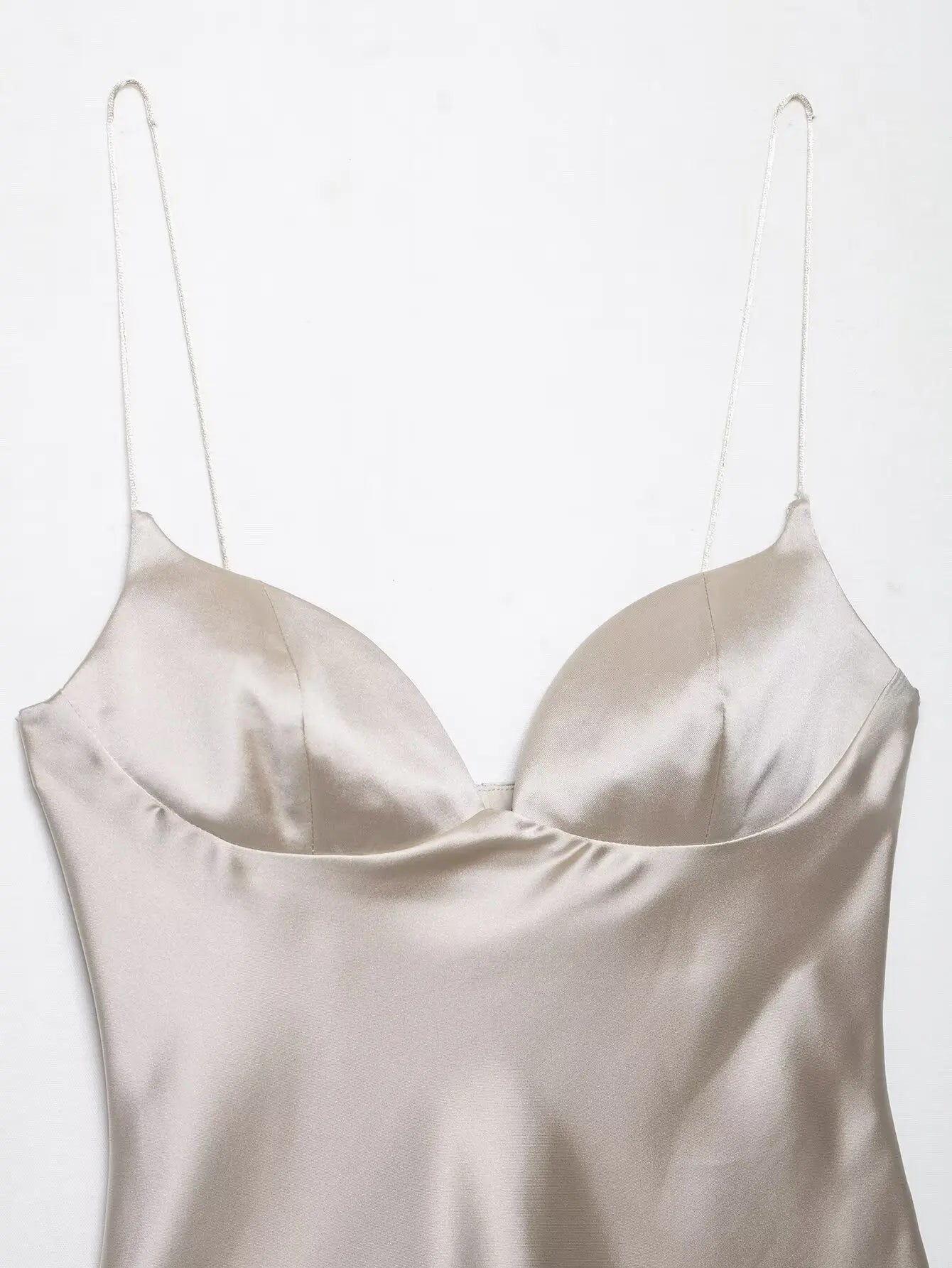 SEAME - Evelina Satin Sling Top Champagne S