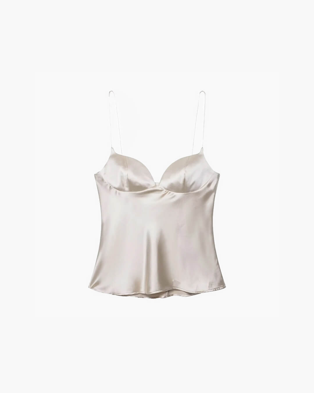 SEAME - Evelina Satin Sling Top Champagne XS