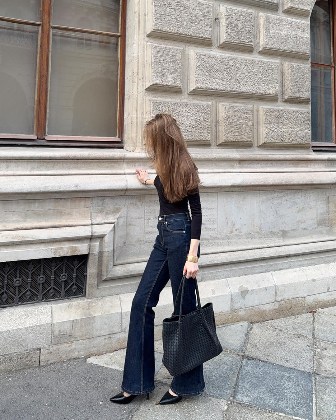 SEAME - Gracie Woven Bag XL Black Regular