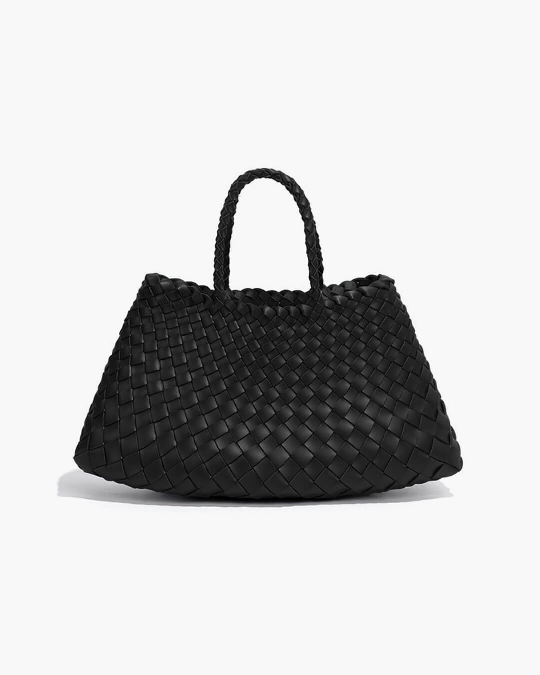 SEAME - Madeleine Vegan Leather Woven Bag Medium Black Regular
