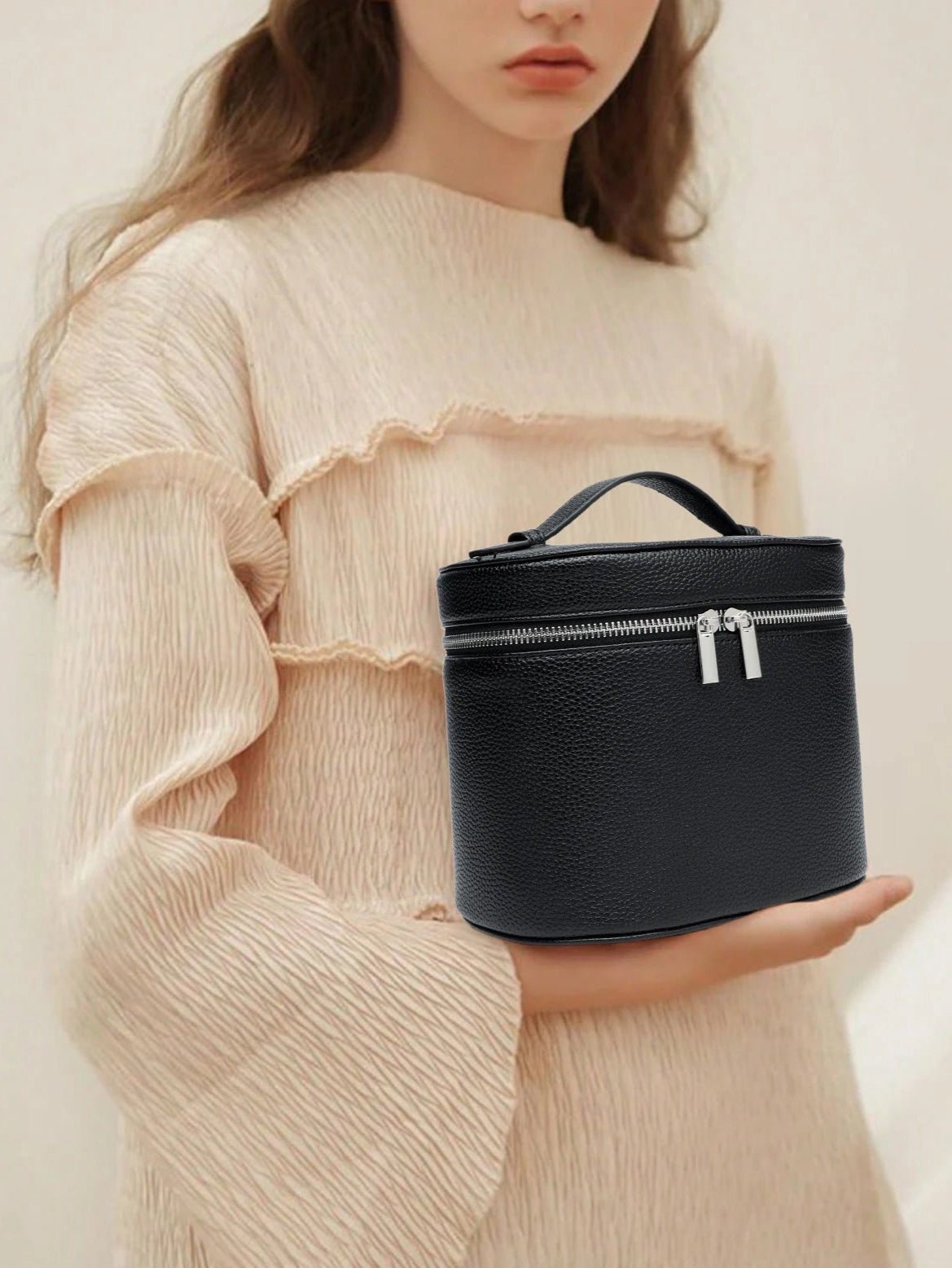 SEAME - Maricar - Travel Makeup Bag Organizer with Large Capacity & Stylish Design Black Regular