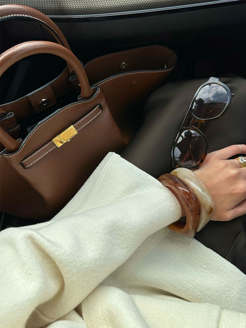 Seame - Melanie Faux Leather Bag Black