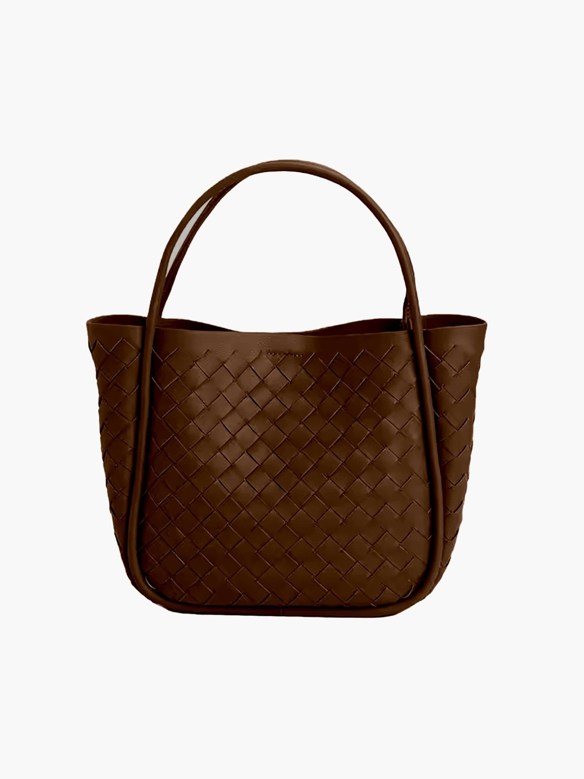 Seame - Rizelle Faux Leather Tote Bag Brown Regular