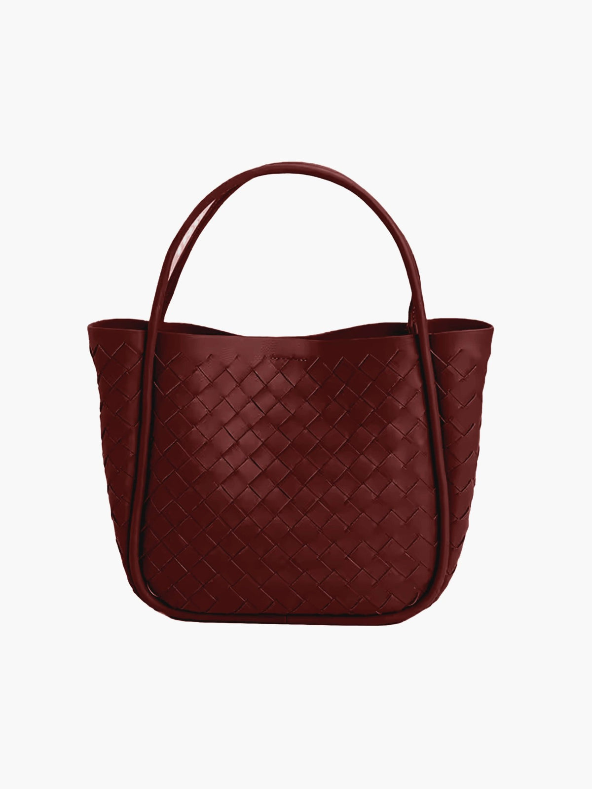 Seame - Rizelle Faux Leather Tote Bag Burgundy Regular