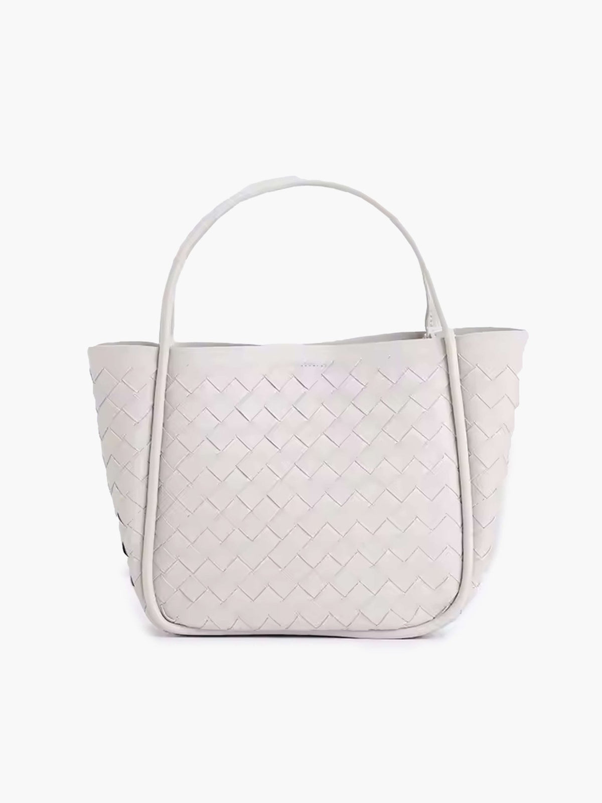 Seame - Rizelle Faux Leather Tote Bag White Regular