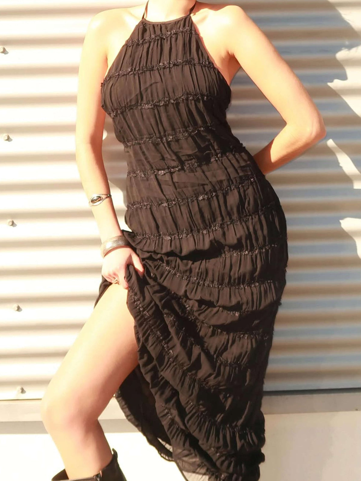 Seame - Valerie Maxi Dress Black S