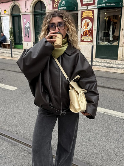 Georgia vegansk læderjakke