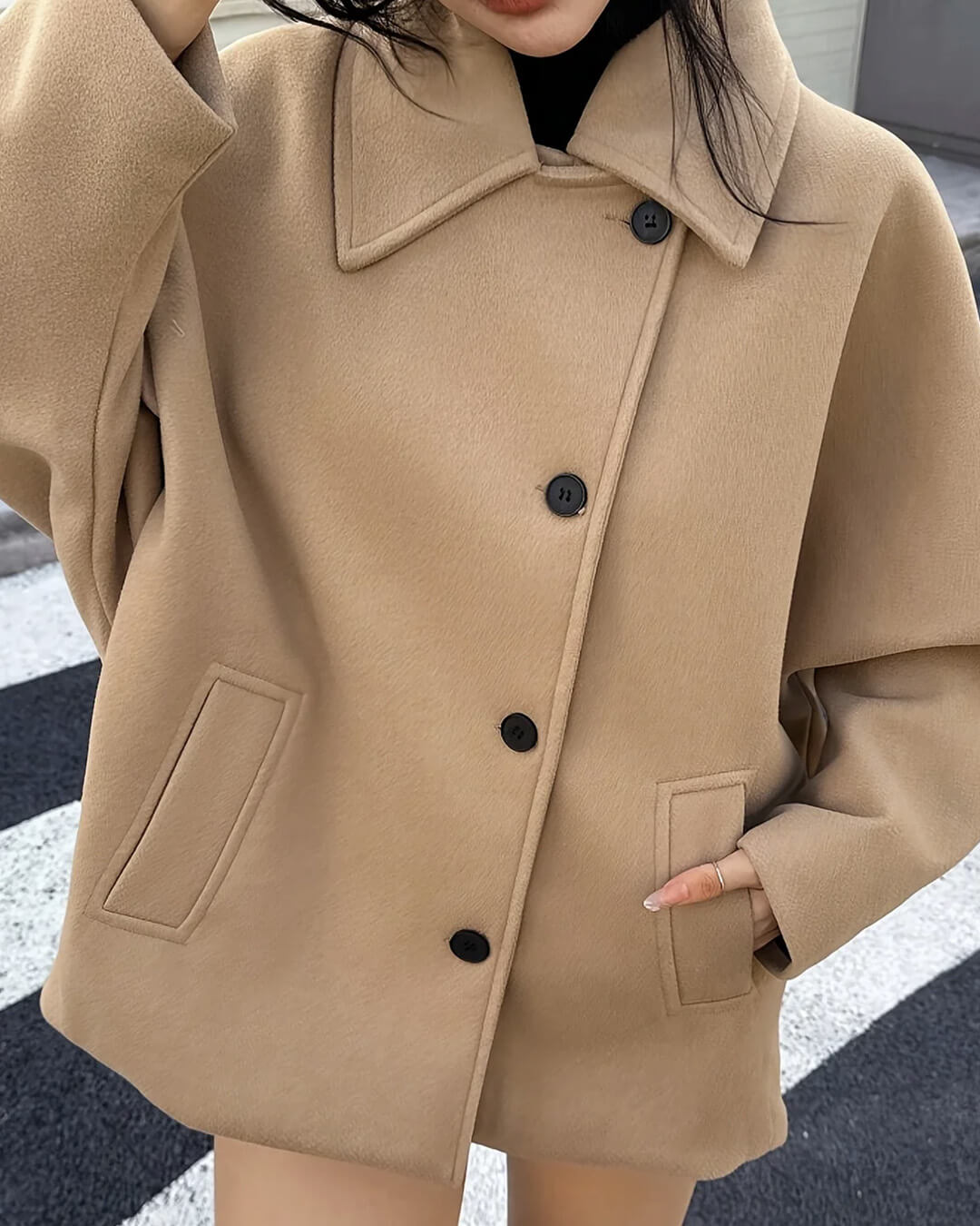 Cece trenchcoat med krave