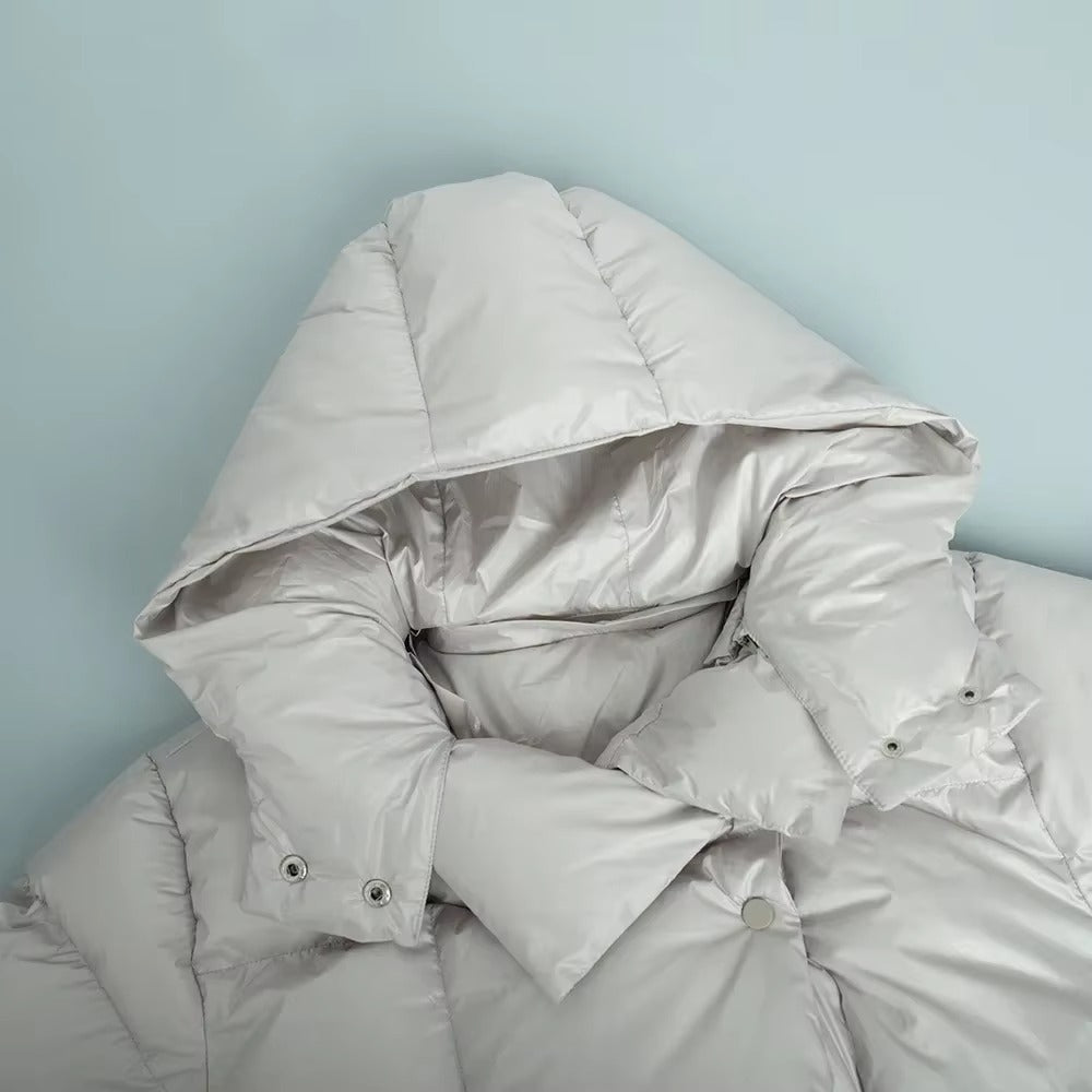 SEAME - Darcy Puffer Jacket Light Gray M