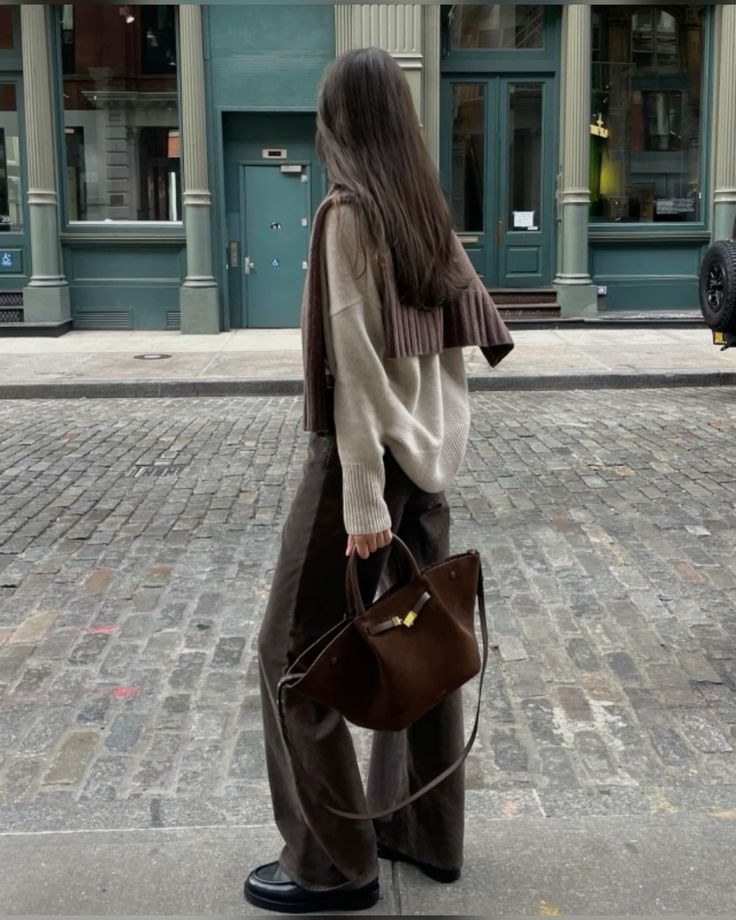 SEAME - Gretchen Suede Bag Dark Brown