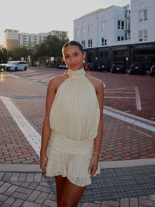 Seame - Loren Mini Dress Apricot S